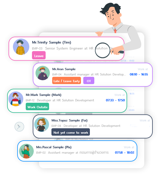 โปรแกรมบริหารงานบุคคลออนไลน์ HR Cloud ระบบลงเวลา Time Attendance